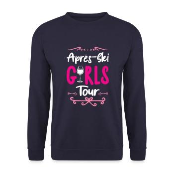 Après-Ski Girls Tour - Sweat-shirt Unisexe - marine - Devant - Alina (178cm) & Michal (187cm)