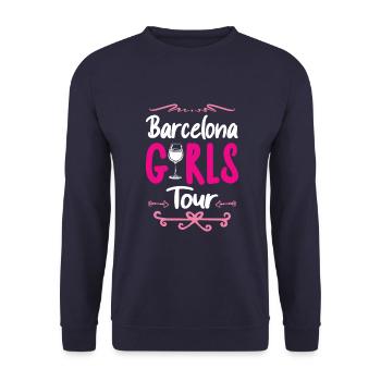 Barcelona Girls Tour - Sweat-shirt Unisexe - marine - Devant - Alina (178cm) & Michal (187cm)