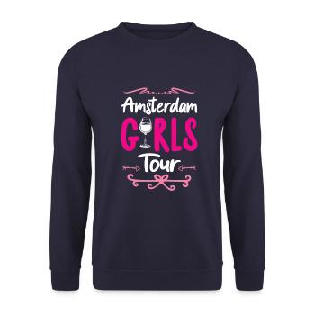 Amsterdam Girls Tour - Sweat-shirt Unisexe - marine - Devant - Alina (178cm) & Michal (187cm)
