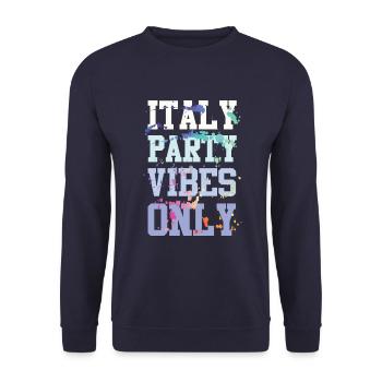 Italy Party Vibes - Unisex Sweatshirt - navy - Front - Alina (178cm) & Michal (187cm)