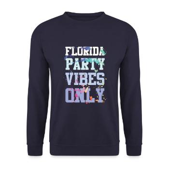 Florida Party Vibes - Unisex Sweatshirt - navy - Front - Alina (178cm) & Michal (187cm)
