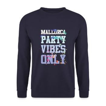 Mallorca Party Vibes - Unisex Sweatshirt - navy - Front - Alina (178cm) & Michal (187cm)