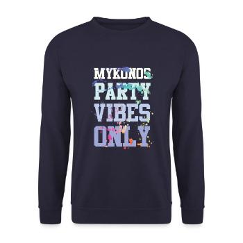 Mykonos Party Vibes - Unisex Sweatshirt - navy - Front - Alina (178cm) & Michal (187cm)