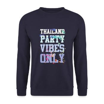 Thailand Party Vibes - Unisex Sweatshirt - navy - Front - Alina (178cm) & Michal (187cm)