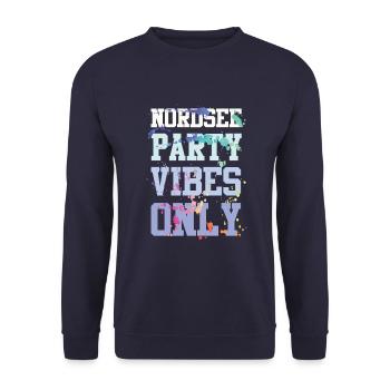North Sea Party Vibes - Unisex Sweatshirt - navy - Front - Alina (178cm) & Michal (187cm)