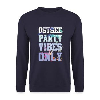 Baltic Sea Party Vibes - Unisex Sweatshirt - navy - Front - Alina (178cm) & Michal (187cm)