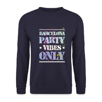 Barcelona Party Vibes - Unisex Sweatshirt - navy - Front - Alina (178cm) & Michal (187cm)