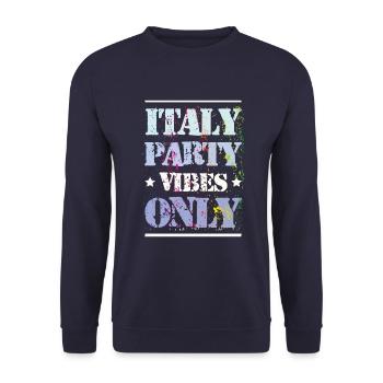 Italy Party Vibes - Unisex Sweatshirt - navy - Front - Alina (178cm) & Michal (187cm)