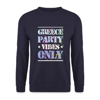 Greece Party Vibes - Unisex Sweatshirt - navy - Front - Alina (178cm) & Michal (187cm)