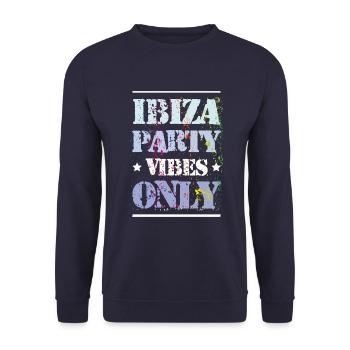 Ibiza Party Vibes - Unisex Sweatshirt - navy - Front - Alina (178cm) & Michal (187cm)