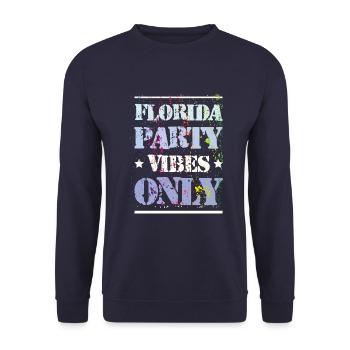 Florida Party Vibes - Unisex Sweatshirt - navy - Front - Alina (178cm) & Michal (187cm)