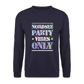 North Sea Party Vibes - Unisex Sweatshirt - navy - Front - Alina (178cm) & Michal (187cm)