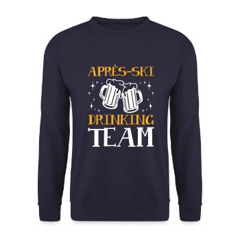 Équipe de boissons après-ski - Sweat-shirt Unisexe - marine - Devant - Alina (178cm) & Michal (187cm)