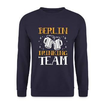 Berlin Drinking Team - Unisex Sweatshirt - navy - Front - Alina (178cm) & Michal (187cm)