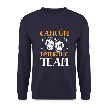Équipe de boissons de Cancun - Sweat-shirt Unisexe - marine - Devant - Alina (178cm) & Michal (187cm)