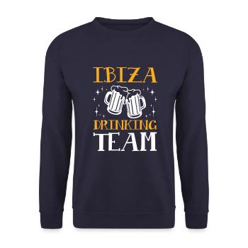 Ibiza Drinking Team - Unisex Sweatshirt - navy - Front - Alina (178cm) & Michal (187cm)