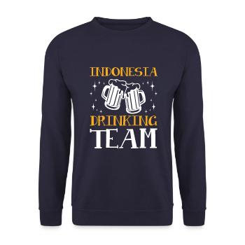 Équipe indonésienne de consommation d’alcool - Sweat-shirt Unisexe - marine - Devant - Alina (178cm) & Michal (187cm)