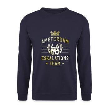Amsterdam Escalation - Unisex Sweatshirt - navy - Front - Alina (178cm) & Michal (187cm)