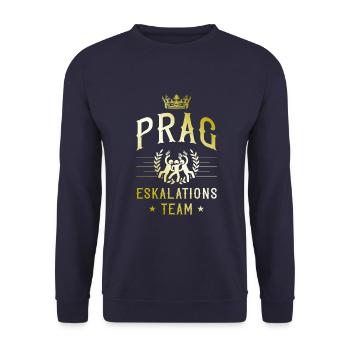Prague escalation - Unisex Sweatshirt - navy - Front - Alina (178cm) & Michal (187cm)