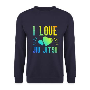 J’adore le Jiu Jitsu - Sweat-shirt Unisexe - marine - Devant - Alina (178cm) & Michal (187cm)
