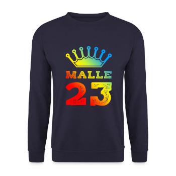 Maillot Malle 23 2023 - Sweat-shirt Unisexe - marine - Devant - Alina (178cm) & Michal (187cm)