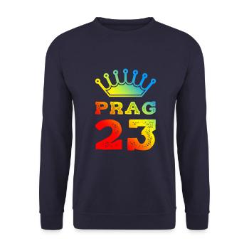 Prague 23 Maillot 2023 - Sweat-shirt Unisexe - marine - Devant - Alina (178cm) & Michal (187cm)