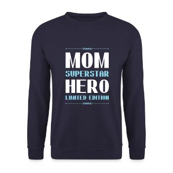 Maman Maman en édition limitée disant maman - Sweat-shirt Unisexe - marine - Devant - Alina (178cm) & Michal (187cm)