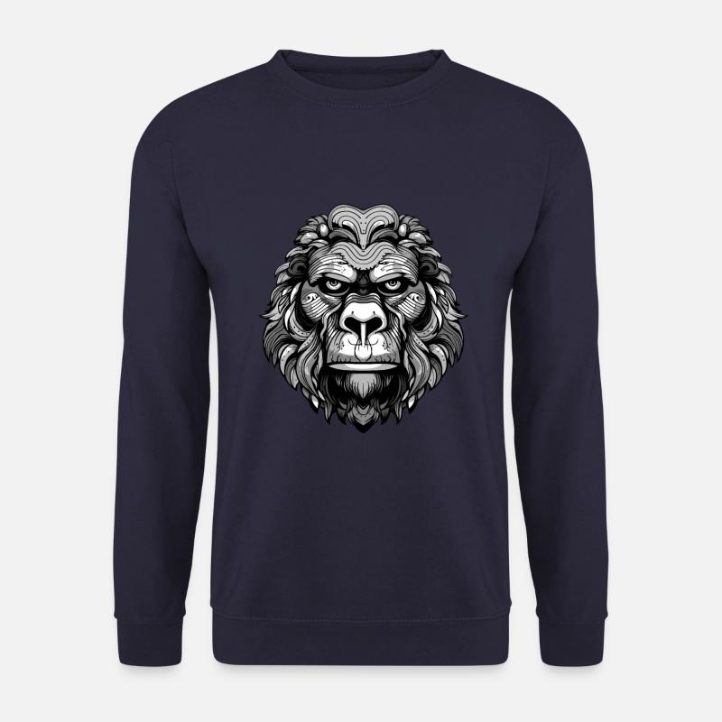 Gorilla Portrait - Unisex Pullover - Navy