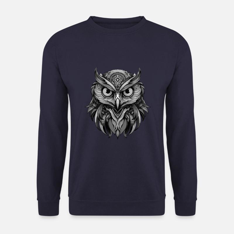 Eule Portrait - Unisex Pullover - Navy