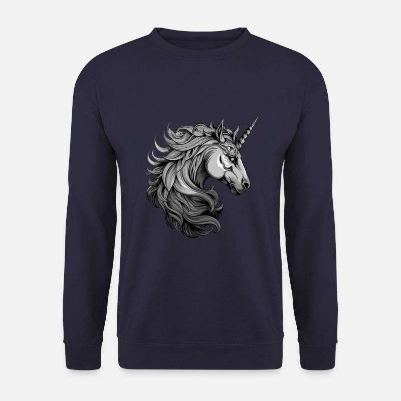 Einhorn Portrait - Unisex Pullover - Navy