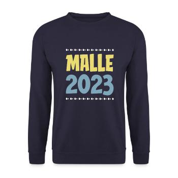Malle 2023 - Unisex Sweatshirt - navy - Front - Alina (178cm) & Michal (187cm)