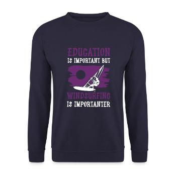 bildung windsurfen - Unisex Pullover - Navy - Vorne - Alina (178cm) & Michal (187cm)