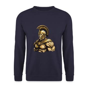 Spartan Gladiator Muscles Bodybuilding - Unisex Sweatshirt - navy - Front - Alina (178cm) & Michal (187cm)