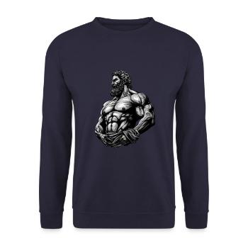 Bodybuilders Muscles Musculation - Sweat-shirt Unisexe - marine - Devant - Alina (178cm) & Michal (187cm)
