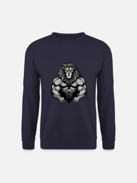 Lion Muscles Workout Gym - Unisex Sweatshirt - navy