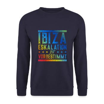 Ibiza Eskalation - Unisex Pullover - Navy - Vorne - Alina (178cm) & Michal (187cm)