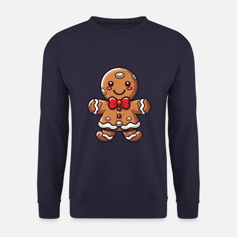 Christmas Gingerbread Baking Biscuit - Unisex Sweatshirt - navy