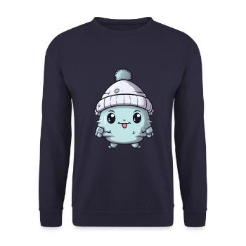 Esquimau Froid Comique Hiver - Sweat-shirt Unisexe - marine - Devant - Alina (178cm) & Michal (187cm)