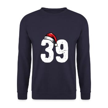 39 Number Christmas - Unisex Sweatshirt - navy - Front - Alina (178cm) & Michal (187cm)
