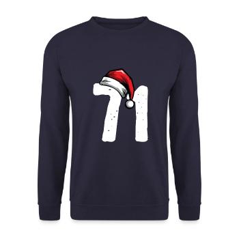71 Number Christmas - Unisex Sweatshirt - navy - Front - Alina (178cm) & Michal (187cm)