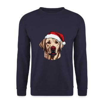 Labrador Dog Head Christmas Christmas - Unisex Sweatshirt - navy - Front - Alina (178cm) & Michal (187cm)