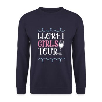 Lloret De Mar Girls Tour Coeur - Sweat-shirt Unisexe - marine - Devant - Alina (178cm) & Michal (187cm)
