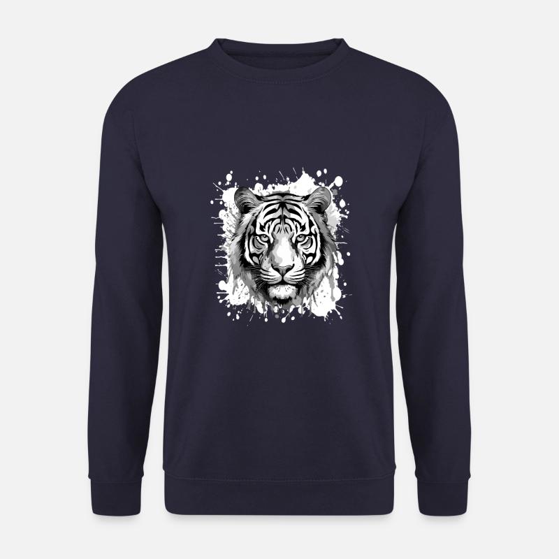 Tiger Kopf Porträt Tier - Unisex Pullover - Navy