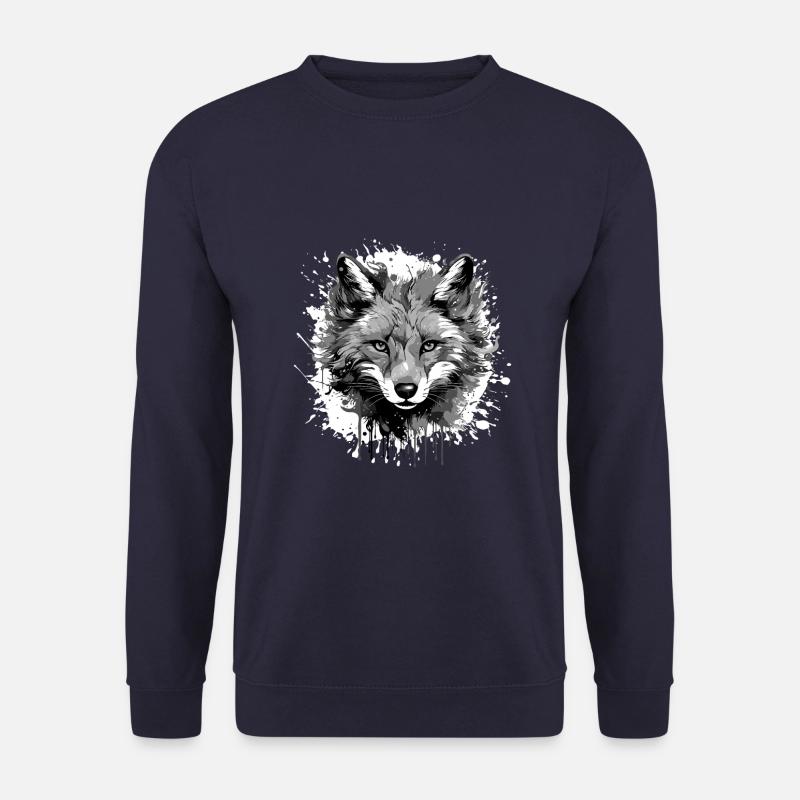 Fox Head Portrait Animal - Unisex Sweatshirt - navy