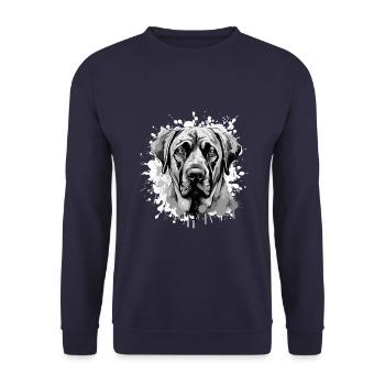 Kangal Hund Kopf Porträt Tier - Unisex Pullover - Navy - Vorne - Alina (178cm) & Michal (187cm)