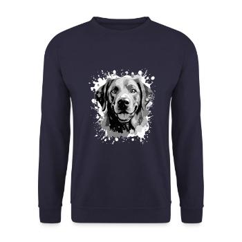 Labrador Dog Head Portrait Animal - Unisex Sweatshirt - navy - Front - Alina (178cm) & Michal (187cm)