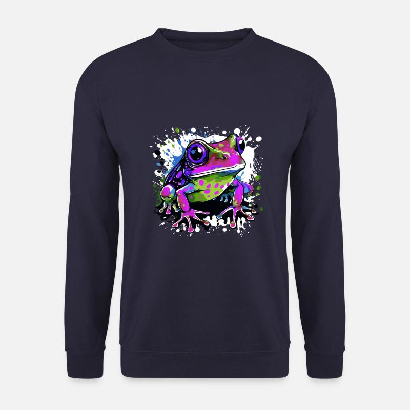 Frosch Bunt - Unisex Pullover - Navy