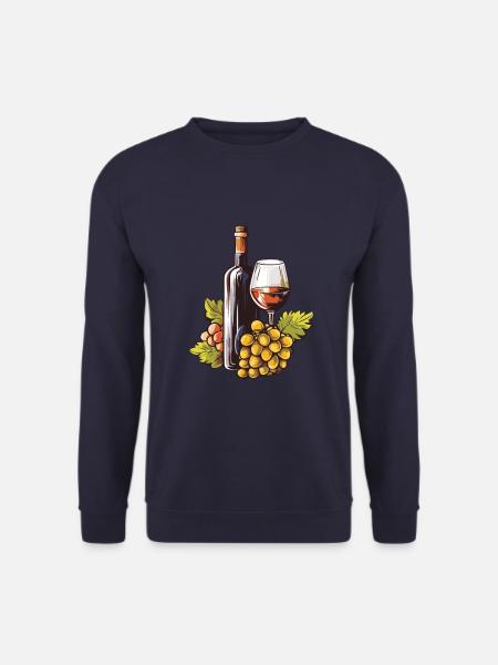 Weinglas WeinTrauben Wein - Unisex Pullover - Navy