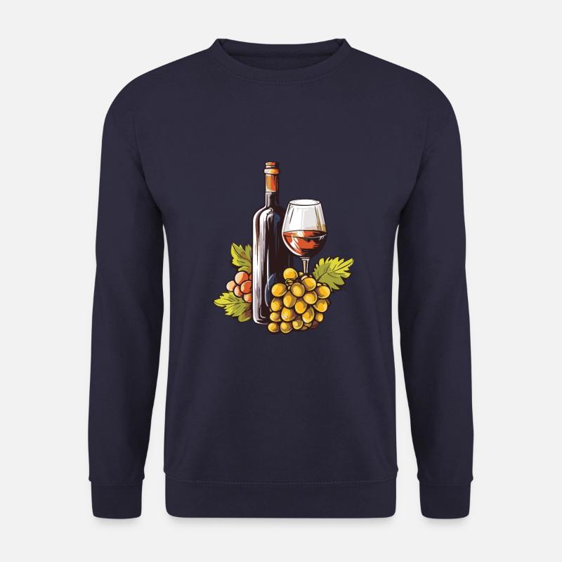 Weinglas WeinTrauben Wein - Unisex Pullover - Navy