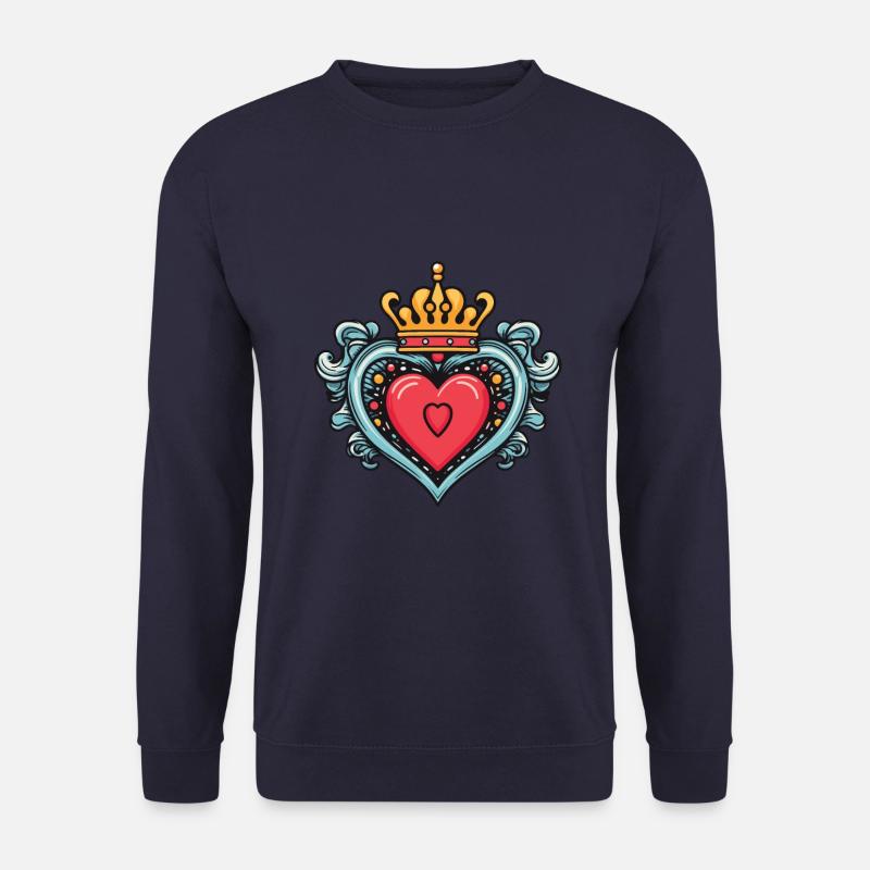 Heart Crown Love - Unisex Sweatshirt - navy